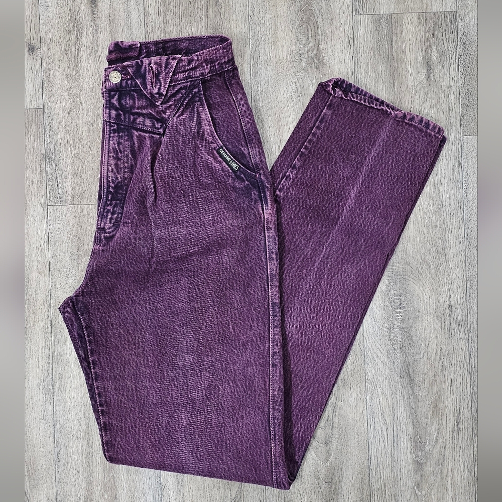 Vintage Genuine Ethics Purple Super High Rise Jeans-Size 13/14
